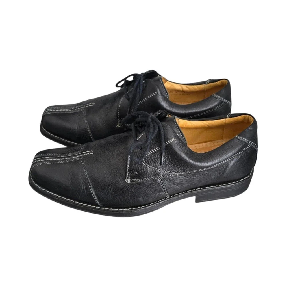 Sandro Moscoloni Shoes Mens Size 10 Black Leather Lace Up Oxfords